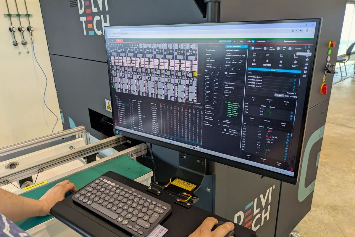 Contrôle qualité AOI sur une carte électronique conçue par Codium
